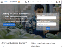 Tablet Screenshot of in.enrollbusiness.com